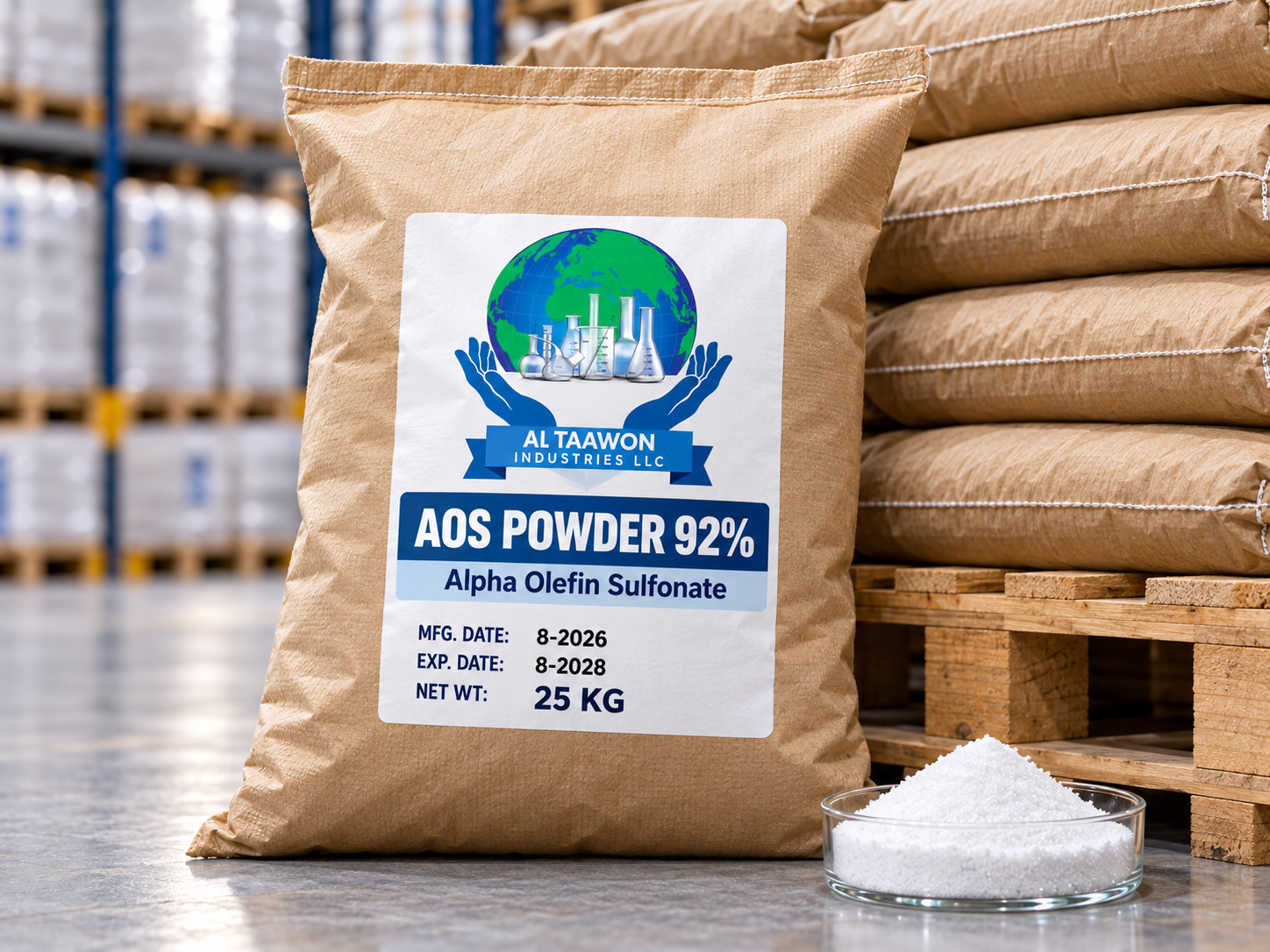 AOS POWDER 92% – ألفا أوليفين سلفونات الصوديوم